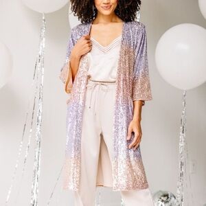 Skies Are Blue Sequin Cardigan